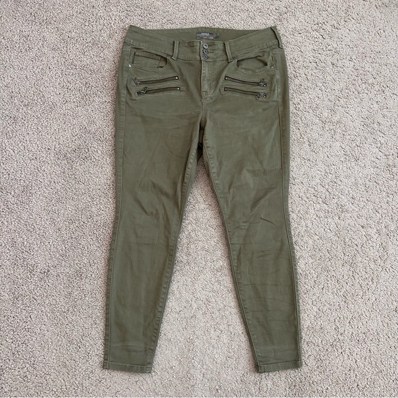 torrid Pants - Torrid Olive Green Moto Skinny Jegging Pant Womens 14R